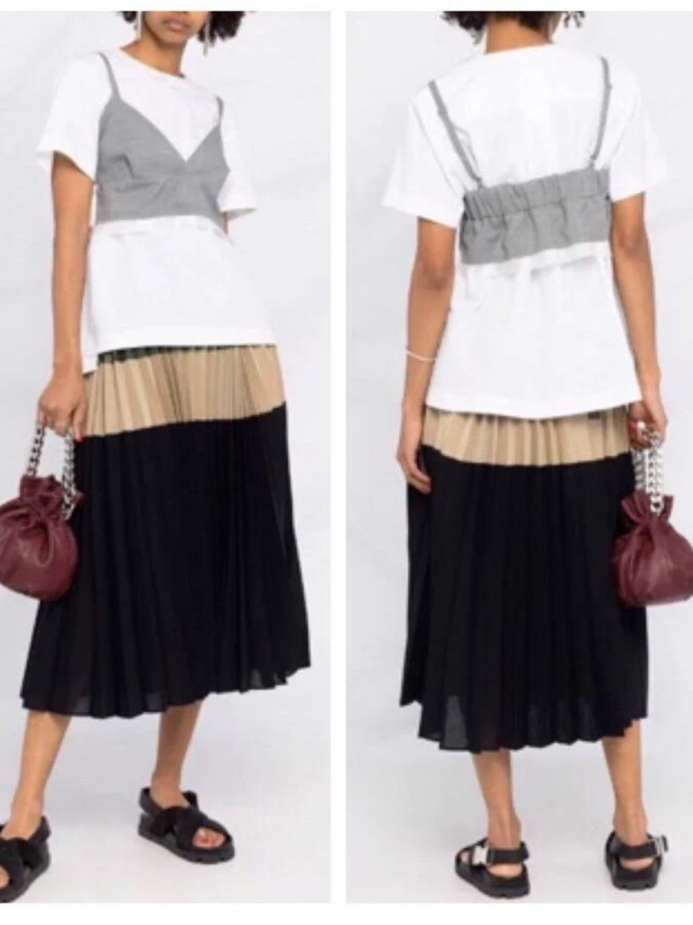 Sacai Layered Bustier Top